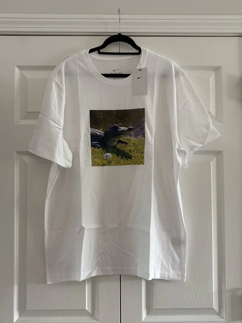 Nike Golf Alligator “Play It, As It Lies” White T-Shirt New With Tags